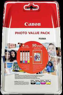 Canon 571 Multi Pakke 4stk. Photo Value Pack XL