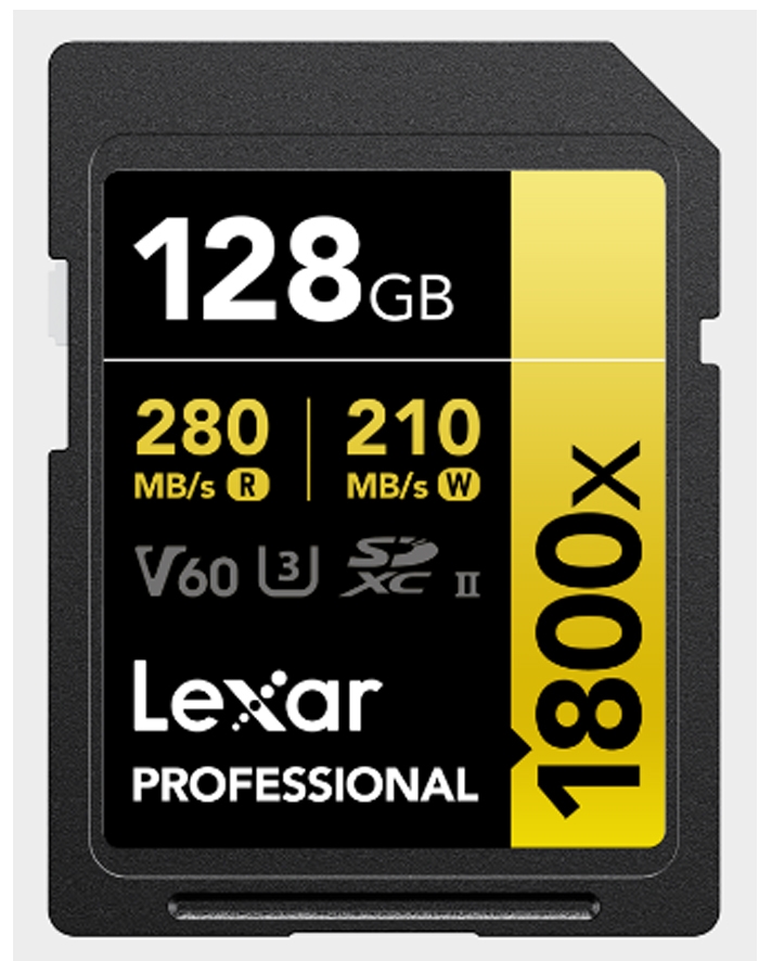 Lexar Prof 128 GB 1800X SDXC