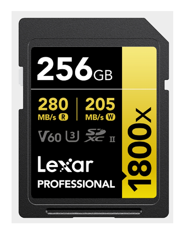 Lexar Prof 256 GB 1800X SDXC