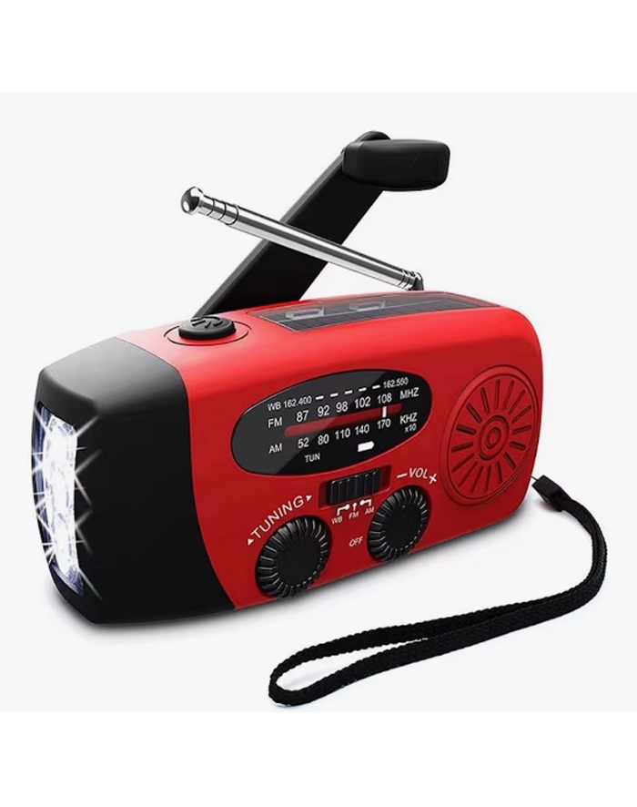 Radio med solceller & powerbank 